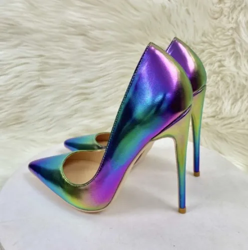 Shiny Rainbow Stilettos