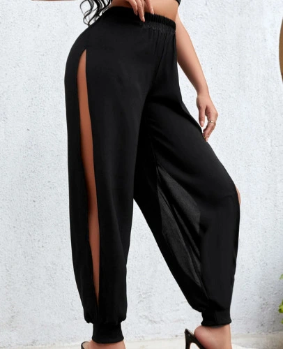 Split Mesh Pants