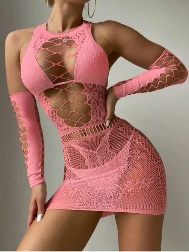  Rose fishnet 