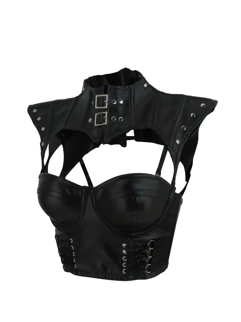 Black corset with bust coverage 