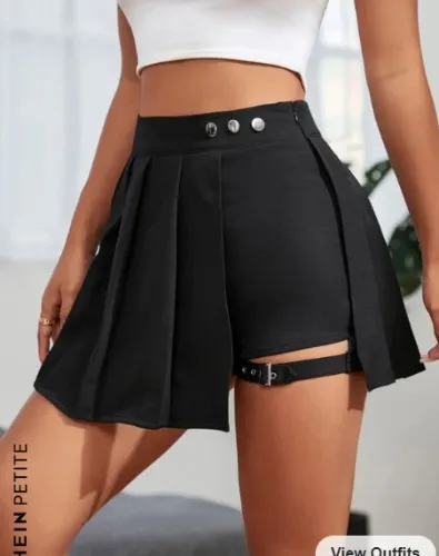 Black skirt with hidden shorts