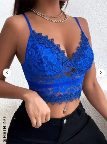  Blue lace top 