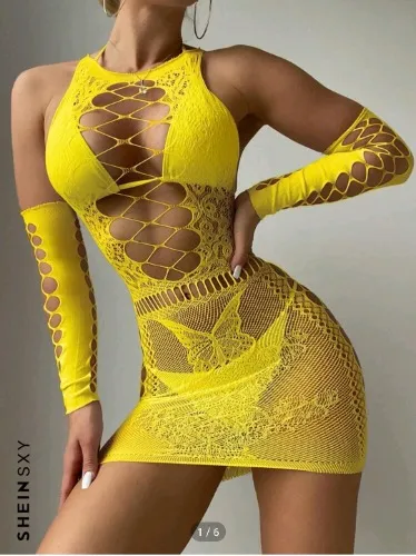 Yellow fishnet 