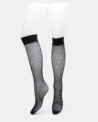 FISHNET KNEE HIGH SOCKS BLACK | BLACK / ONESZ / 1