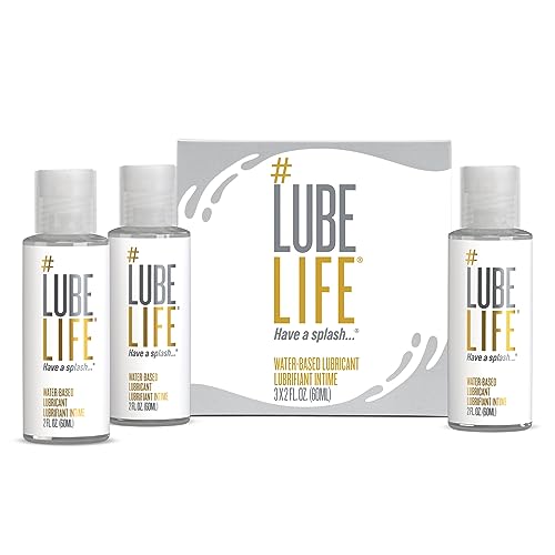 Lube Life Water Based Personal Lubricant Travel Size 3-Pack, Lube 3 x 2 Fl Oz (180 mL) - Original - 60 ml (Pack of 3)