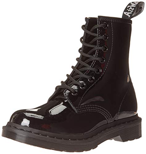 Dr. Martens Women's 1460 Mono Amphibians - 8 UK Black Patent Lamper