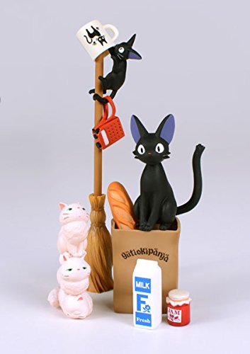Studio Ghibli via Bluefin Ensky Kiki's Delivery Service Jiji Assortment Stacking Figure - Official Studio Ghibli Merchandise