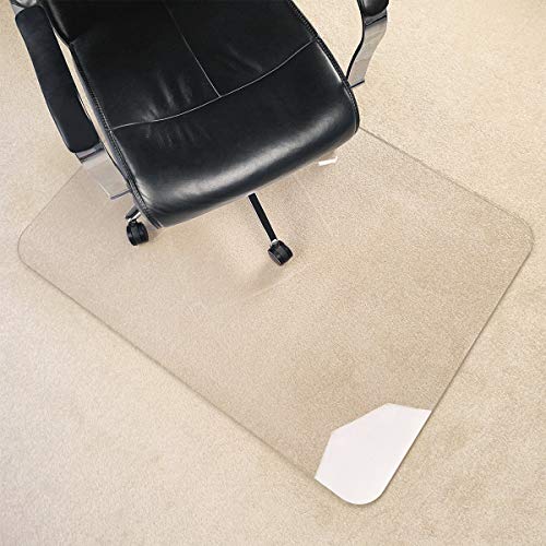 [Upgraded Version] Crystal Clear 1/5" Thick 54" x 32" Heavy Duty Hard Chair Mat, Can be Used on Carpet or Hard Floor - 32"x 54"x 1/5"(1Pack)