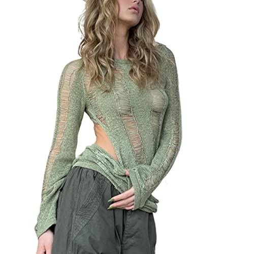 Pdxnyxx Long Sleeve Dress for Women Sexy Y2k Dress Bodycon Dresses for Women Sexy Dresses for Women - Small - Green