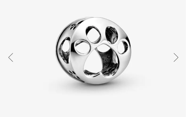 Openwork Paw Print Charm