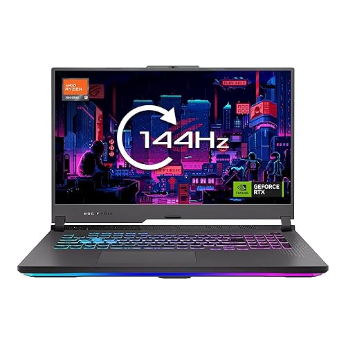 ASUS Laptop ROG Strix 17 G713PI 17.3” Full HD 144Hz Gaming Laptop (AMD Ryzen 9-7845H, NVIDIA GeForce RTX 4070, 16GB RAM, 1TB SSD, Windows 11)