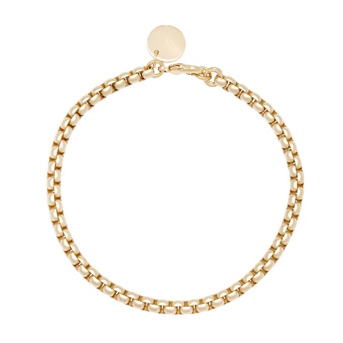 Luciana Box Chain Bracelet - Gold 7"