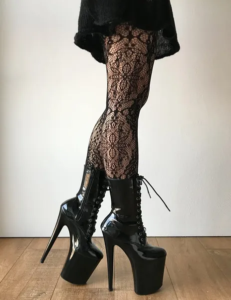 Boots fetish mixed platform 20 cm from 35 to 46 Bdsm bondage sexy dominatrix