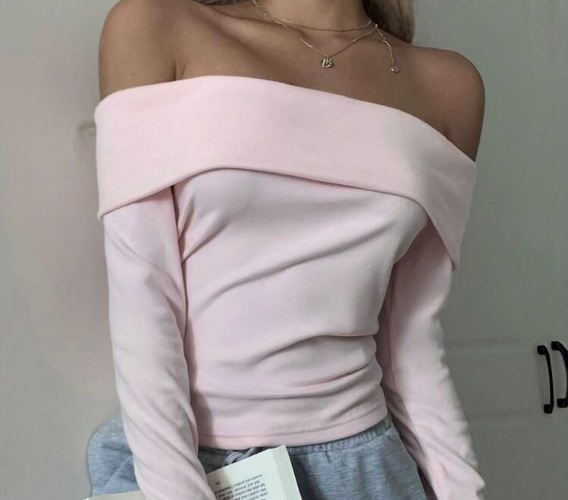 Pink Off Shoulder Top