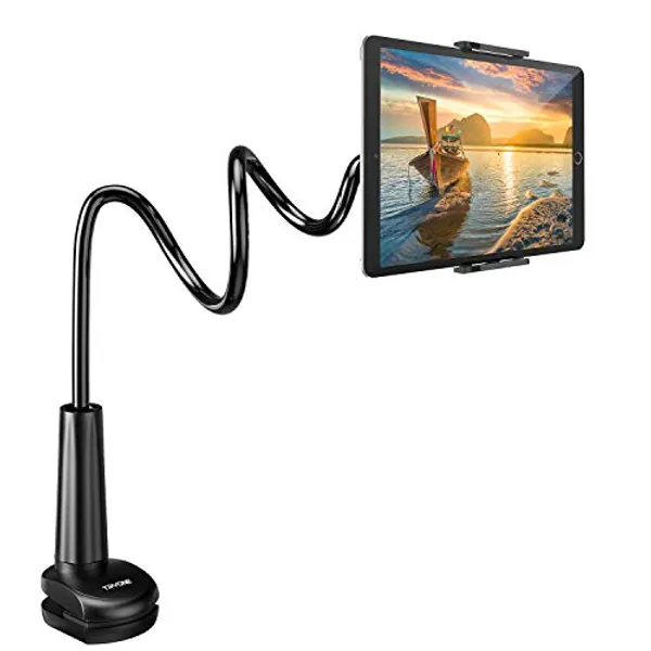 TRYONE Gooseneck Tablet Stand, Tablet Mount Holder for iPad iPhone Series/Nintendo Switch/Samsung Galaxy Tabs and more, 30in Overall Length (04-Red)
