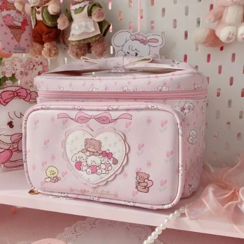 Kawaii Friends Make-up Case - Friends In A Heart 25x15x13cm
