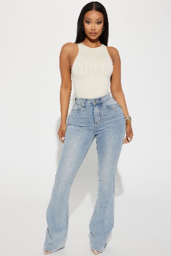 San Diego Sculpting Stretch Flare Jeans - Light Wash | 1