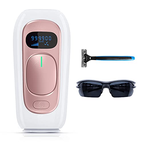 IPL Depiladora de Luz Pulsada 999,900 Flashes, Sistemas de Depilación Láser 2 Modos 5 Niveles,Depilación Indolora para Cara, Brazos, Piernas, Axilas, Bikini,Mujer y Hombre - A-orange