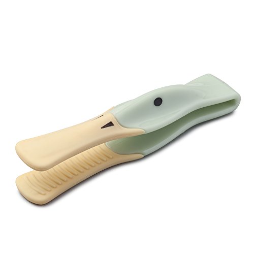 Zeal J202G Silicone toast tongs For Toasters – Duck Design - Sage Green - Sage Green - Single