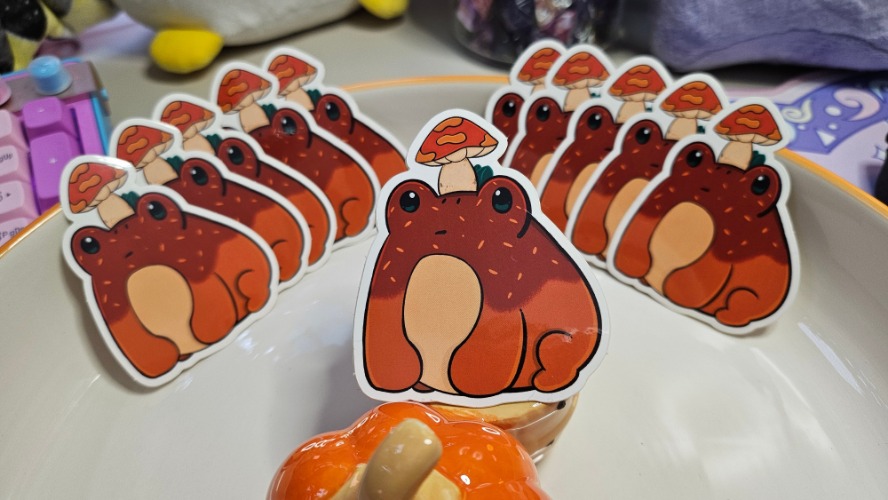 Maple the Autumnal Frog Sticker