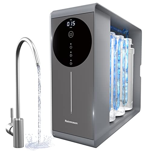 8 Stage Tankless Reverse Osmosis System NSF Certifed TDS Reduction 500GPD RO Water Filter System Under Sink Reverse Osmosis Water Filtration System for Home Kitchen Apartment (RMS-WP-RO500) - RO System