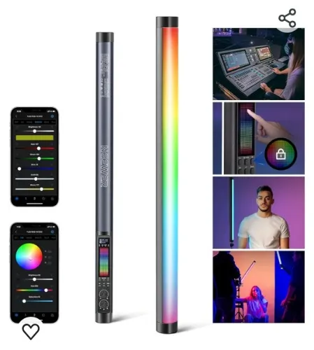 NEEWER TL60 RGB Tube Light, Full Color RGBWW Light Stick Supports APP/2.4G/DMX Control with 7 Pixel Effects 18 Scenes Color Gel/Picker Mode, 2500K-10000K 0-100% Dimming CRI97+ TLCI98+, 3000mAh Battery : Amazon.com.au: Electronics