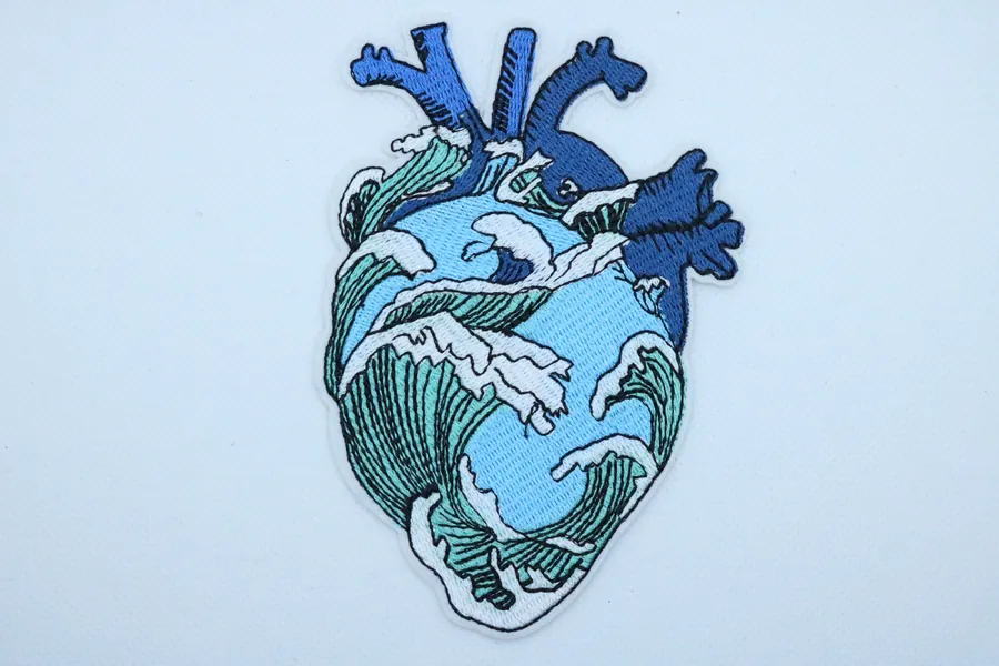 Sea Wave heart patch