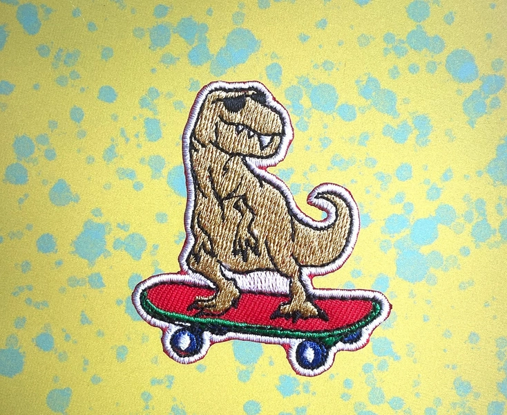 Dinosaur on skateboard Patch