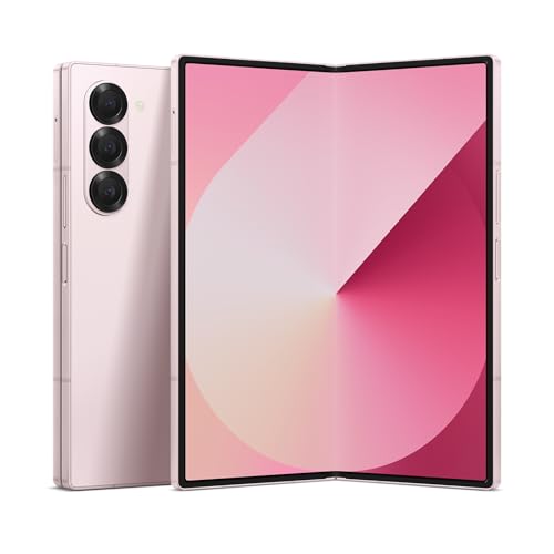 SAMSUNG Galaxy Z Fold 6 AI Cell Phone, 256GB Unlocked Android Smartphone, Circle to Search, Handsfree Live Interpreter, AI Photo Edits, Large Screen, 2024, US 1 Yr Manufacturer Warranty, Pink - Pink - 256GB - Phone Only