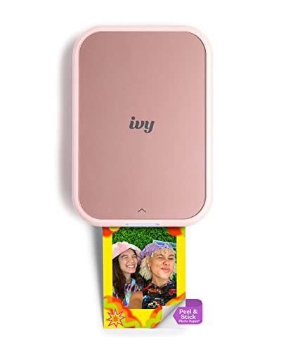 Canon IVY 2 Mini Photo Printer, Print from Compatible iOS & Android Devices, Sticky-Back Prints, Blush Pink - Ivy 2 - Pink - Printer Only