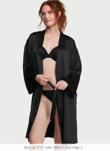 Kaufen Midi-Morgenmantel aus Satin – Bademäntel online bestellen – 5000009893 – Victoria's Secret 