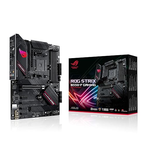 ASUS ROG Strix B550-F Gaming AMD AM4 Zen 3 Ryzen 5000 & 3rd Gen Ryzen ATX Motherboard (PCIe 4.0, 2.5Gb LAN, BIOS Flashback, HDMI 2.1, Addressable Gen 2 RGB Header and Aura Sync) - ROG B550-F|DDR4|WIFI 6