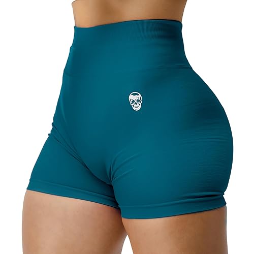Gymreapers Infinity Seamless Workout Shorts High Waist Biker Shorts for Women Athletic Gym Running Pilates Yoga Sport Short - Small - Emerald