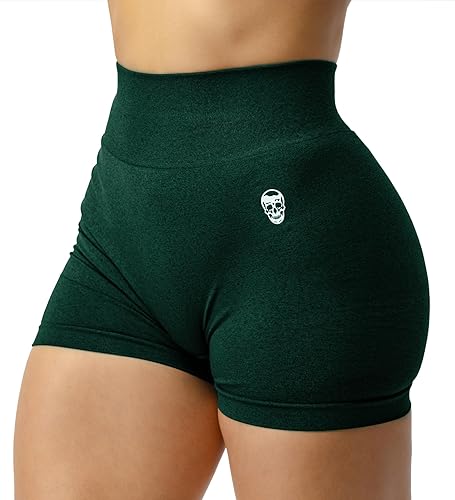 Gymreapers Infinity Seamless Workout Shorts High Waist Biker Shorts for Women Athletic Gym Running Pilates Yoga Sport Short - Small - Reef