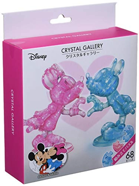 3D Jigsaw Puzzle, 68 Piece Crystal Gallery, Mickey & Minnie