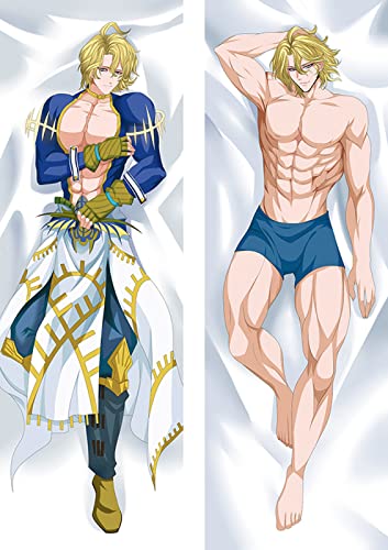 Anime Decor Pillow Case Record of Ragnarok Poseidon Dakimakura Waifu Pillowcase 2-Side Print Hugging Body Cushion Cover Gift Anime Body Pillow(150cm*50cm)