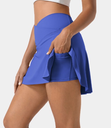 Everyday Softlyzero™ Airy Crossover 2-in-1 Side Pocket Cool Touch Tennis Skirt-Lucid