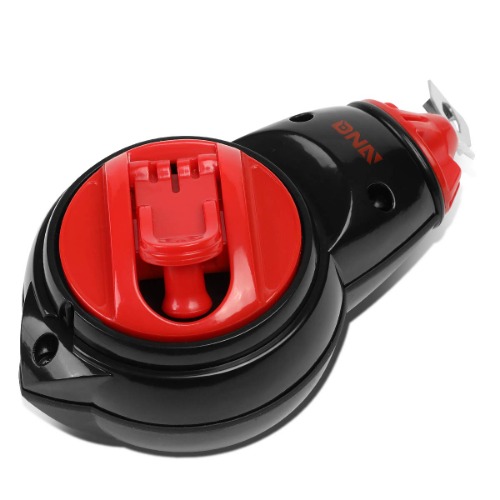 DNA MOTORING TOOLS-00093 Self-Chalking Cotton Cord in Durable Case - 100 ft. Plumb Bob Chalk Line Reel with Powder, Snap Closure - Line Reel w/Chalk Powder