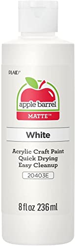 Apple Barrel Acrylic Paint in Assorted Colors (8 Ounce), 20403 White - White