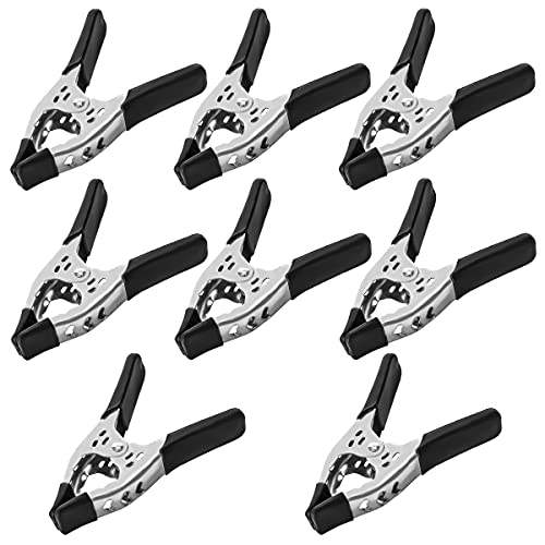 Online Best Service Lot of 8-6" inch Spring Clamp Large Super Heavy Duty Spring Metal Black - 2.5 inch Jaw opening - 8 Pack