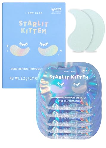 I DEW CARE Hydrogel Eye Patch - Starlit Kitten | Reduce Dark Circles, Fine Line, Pufffy Eyes, Caffein, Hyluronic Acid, Niacinamide, Korean Skin Care, Eye Masks, 5 EA - 01 Starlit Kitten (5ea)