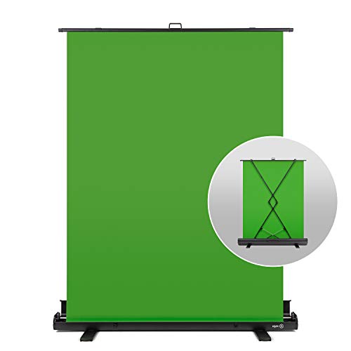 Elgato Green Screen - Collapsible Chroma Key Backdrop, Wrinkle-Resistant Fabric and Ultra-Quick Setup for background removal for Streaming, Video Conferencing, on Instagram, TikTok, Zoom, Teams, OBS - Green Screen - Collapsible (58.27 x 70.87 in)