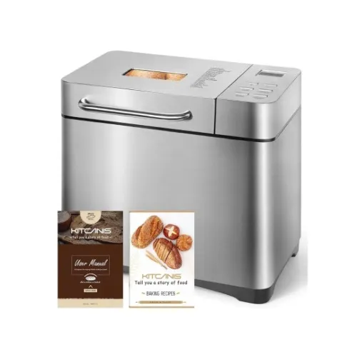 Bread Maker Machines 19 in 1, Stainless Steel Breadmaker with Nut Automatic Dispenser, 2.2LB Large Bread Machine, Nonstick Pan, LCD Touch Panel, Gluten Free, Dough Maker, Jam, Yogurt by KITCANIS - Bread Maker