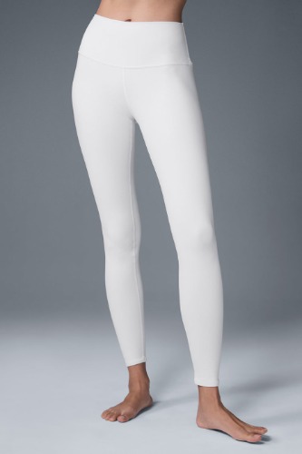 High-Waist Airbrush Legging - White | White / M / Full 28"