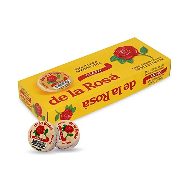 De La Rosa Marzipan Peanut Candy Extra Large (Gigante), 20 Packs