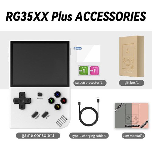 NEW ANBERNIC RG35XX Plus | US / White 64G