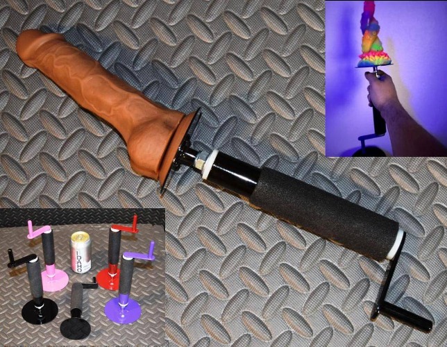 'Twist n SHOUT !' rotating dong handle-sex toy