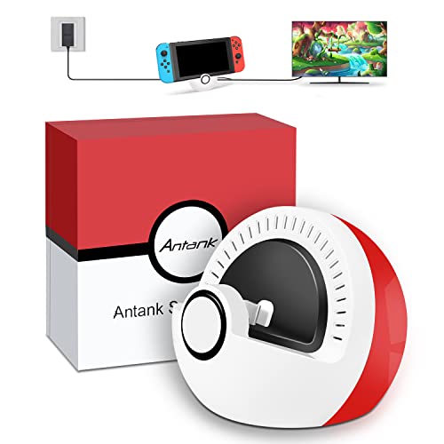 Antank Switch TV Dock Station for Switch/Switch OLED, Portable Switch Dock 4K HDMI Output /2 USB 3.0 Port/Type C Port, Replacement Charging Dock Compatible with Nintendo Switch - White-red - TV Dock