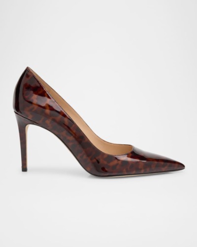 Stuart Tortoise Patent Leather Pumps
