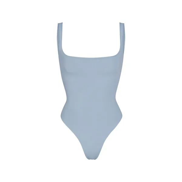 RAW EDGE CAMI BODYSUIT | DENIM